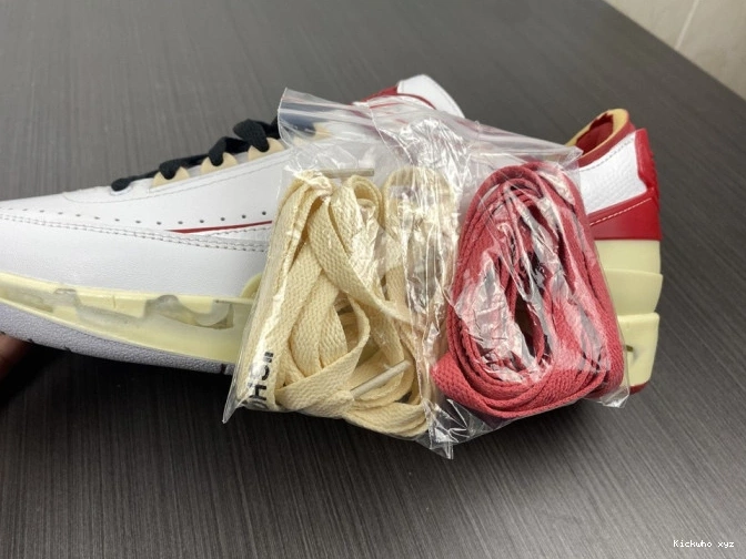 SP Red Retro 2 Low Off-White Jordan White DJ4375-106 0713